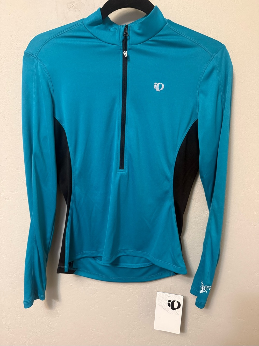 Pearl Izumi Teal and Black Long-Sleeve Cycling Jersey